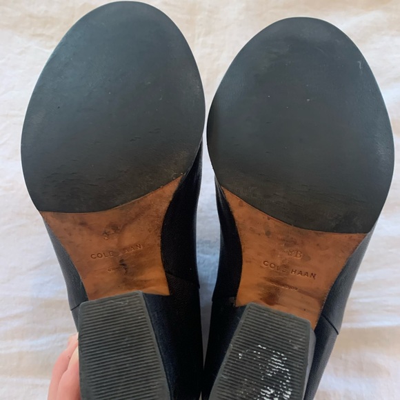 Black leather Cole Haan ankle booties - Picture 3 of 4